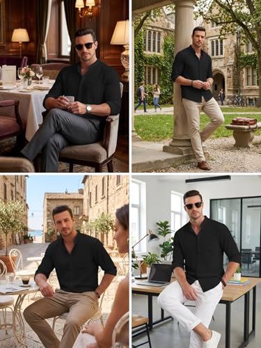 Image of Leriya Fashion Shirt for Man New |Textured Shirts for Men | Long Sleeve Button Down Shirt |Beach Holiday Trendy Evening & Vacation Outfit