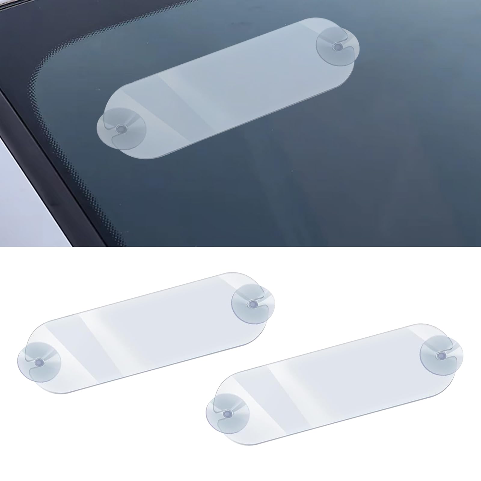 ONISMEZ 2PCS EZ Pass Holder - Universal Transponder Holder with Adhesive and Strong Suction Cups, Easy to Install and Remove Windshield Mount for All Major Toll Passes and Road Use