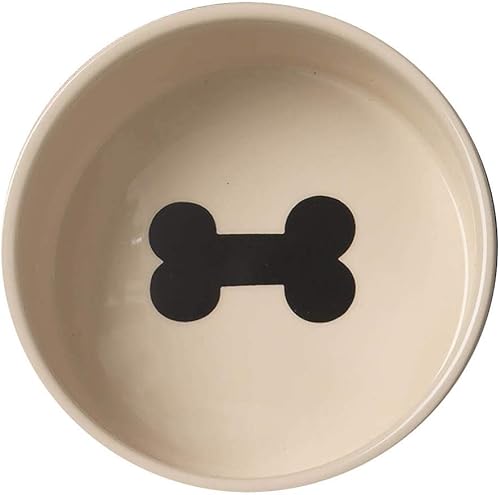 Miniatura 3 de PetRageous 10003 Cuenco de agua vintage de cerámica para perros con capacidad de 3.5 tazas, 6 pulgadas de diámetro por 2.5 pulgadas de alto, ideal