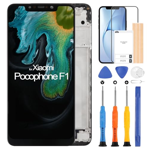 📱【Pacchetto】: La confezione include 1 * schermo per Xiaomi Pocophone F1 + 1 * set di strumenti di riparazione + 1 * pellicola protettiva + 1 * adesivo impermeabile.