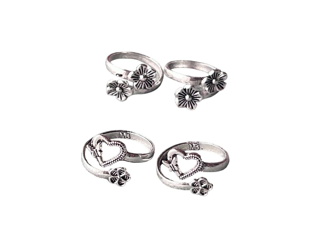 Women & Girls Metal Plated Fancy Toe Ring Adjustable Bichiya/Leg Finger Ring-Combo-2 (A_C_P_110762_Multi)-image-31