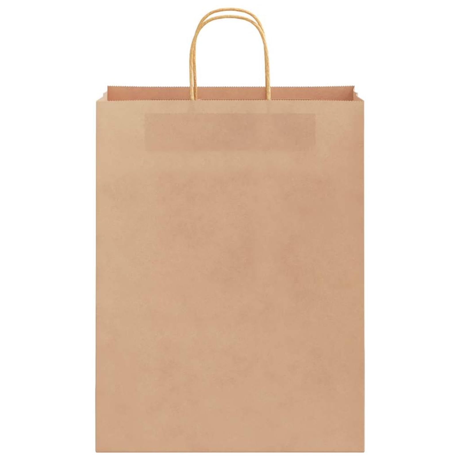 Fecpoo Papierowe torby 50 szt. – brązowe, 32 x 12 x 42 cm, papier typu kraft 80 g/m² z papierowymi uchwytami linowymi, nośność 10 kg, na prezenty, zakupy, imprezę i wynos