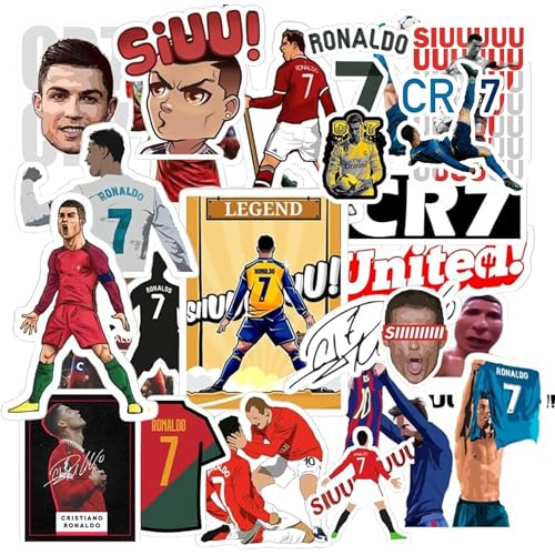 Image of Pack of 35 Random Cristiano Ronaldo Stickers for Laptop /Mobile /Mobile /Journal /Diary /Guiatar etc. (Pack of 35) (Ronald0)