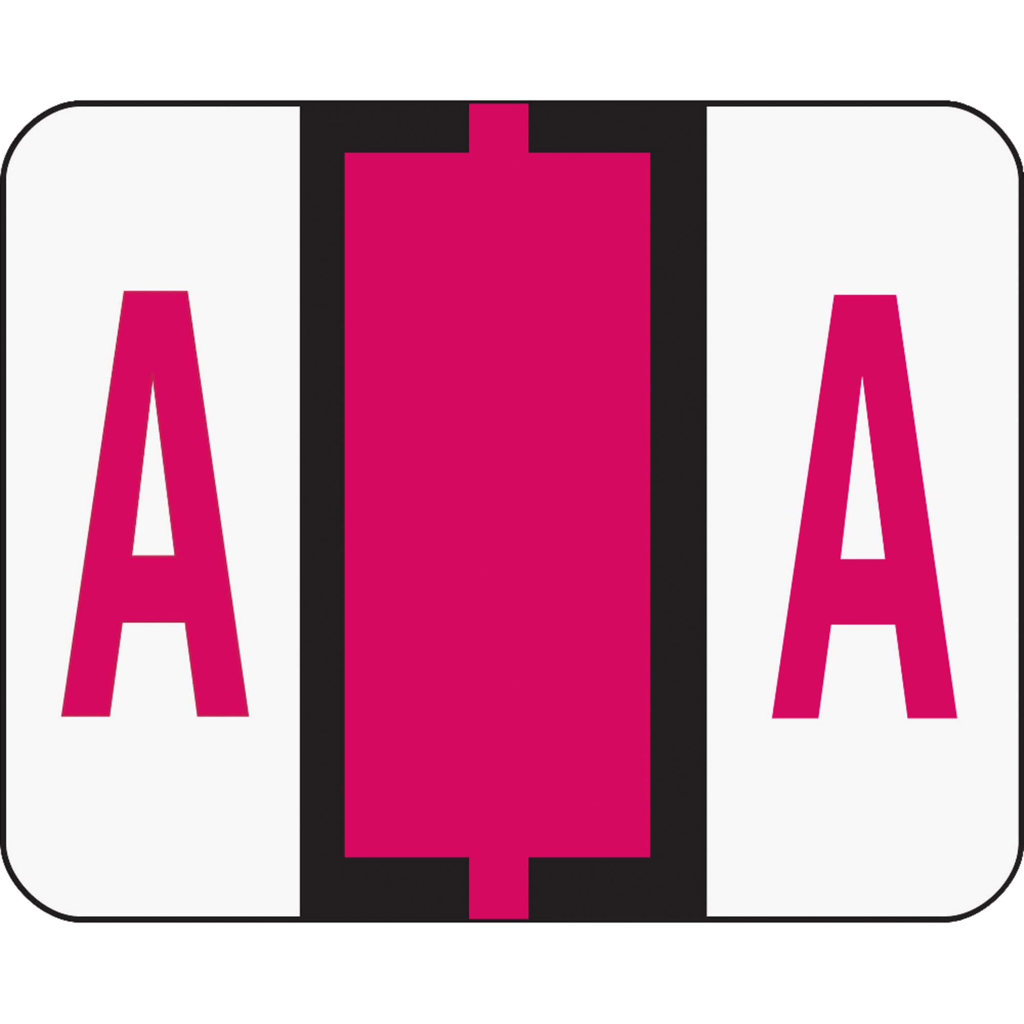 SMEADBCCR Bar-Style Color-Coded Alphabetic Label, A, Label Roll, Red, 500 Labels per Roll, (67071)