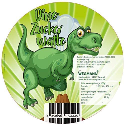 XXL Zuckerwatte | grüne Dinozuckerwatte im Eimer | Mit leckerem Apfel Geschmack | Premium Qualität – Bild 6