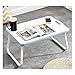 SSHHM Tavolo pieghevole per bambini,Tavoli Computer con Portabicchieri Progettate per la Camera da Letto Den Soggiorno Stabile/blu / 60×40×28 cm