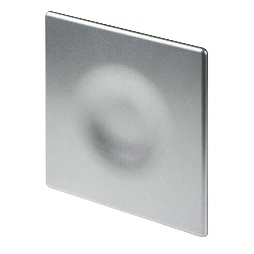 SolaDirect 4 in / 100 mm Bathroom Fan - Extractor Fan for Bathroom and Kitchen - IPX 4 - Turbo with Humidity Sensor and Timer (Silver - Orion)