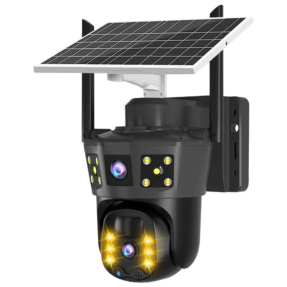 Hndhbfgrt As Shown 2K Cameras For Home Security Wifi Outdoor Camera With Solar Panel 360° Viewing Human Detection Night Vision
