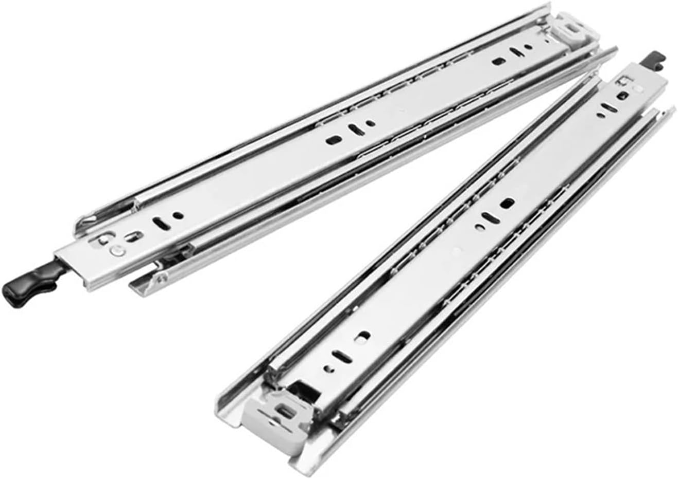 1 Pair Locking Drawer Slides Full Extension Ball Bearing Rail with Lock Side Mount Cabinet Tool Runner(28inch(700mm))