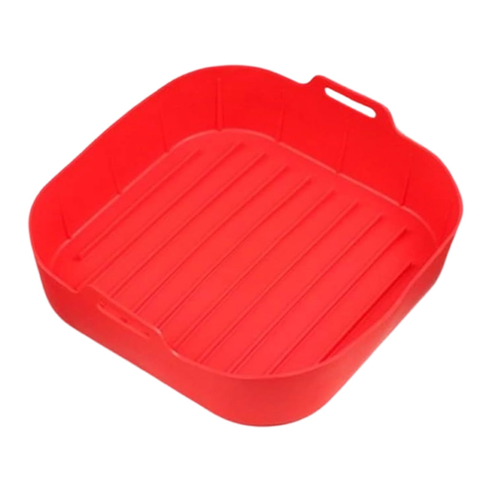 Air Fryer Liners Reusable Non-Stick Mats with Handle for Square Air Fryer Baskets Reliable Heat-Resistant Material Ensures Easy
