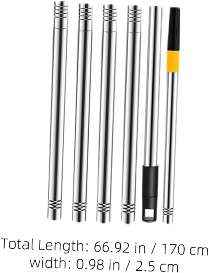 Lurrose 1.7m Telescopic Paint Roller Extension Pole Durable Stainless Steel Rod for Easy Ceiling and Wall Painting Removable for Versatile Use