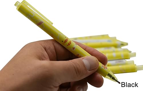 Miniatura 5 de Maydahui 36 bolígrafos de gel de pato amarillo, lindo bolígrafo Kawaii de impresión retráctil, bolígrafos de animales de tinta negra para la escuela