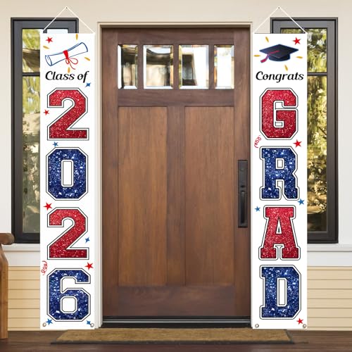 Drapeaux à suspendre KMUYSL décoration porte diplôme 2021