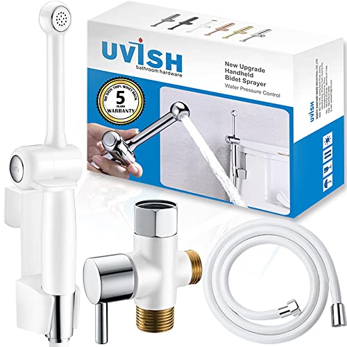 Amazing 🔥 Handheld Bidet Sprayer for Toilet Brass Bathroom Sprayer Baby Cloth Diaper Sprayer for Toilet Cleaning, Great Hygiene, Complete DIY Kit with Shut-off 3-Way Valve, Easy to Install, Less Money Spent