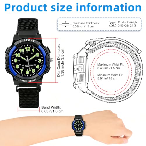 Image of Juboos Kids Watch Analog for Boys Girls Teens Waterproof Sport Wristwatch