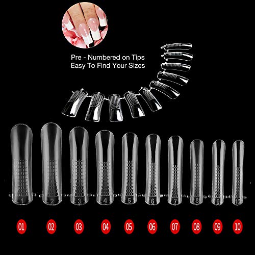 IKAAR Nageldesign-Sets 100 Stück Poly Gel Nagelverlängerungen Kit, Künstliche Nägel Tipps Nagelspitzen Falsche… – Bild 6