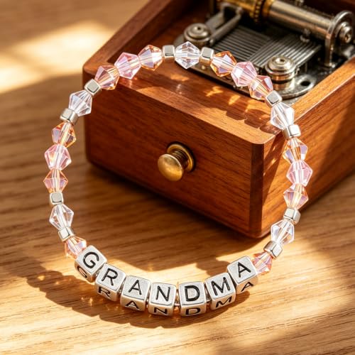 Kivosliviz Grandma Bracelets for Women Gifts from Grandkids Best Birthday Mothers Day Jewelry for Grandma Beaded Bracelet by Kivosliviz - Used condition - Image 6