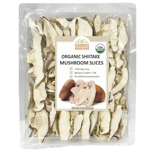 Vigorous Mountains Organic Shiitake Mushrooms Sliced