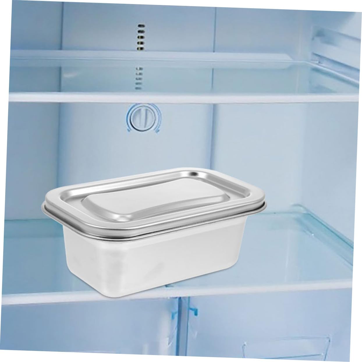 Alipis 2pièces Boîtes Inox Pour Stockage Alimentaire Avec Couvercles Hermétiques Conteneurs Réutilisables Pour Glace Maison Et Conservation Au Réfrigérateur Boîte Pour Fruits Et Légumes