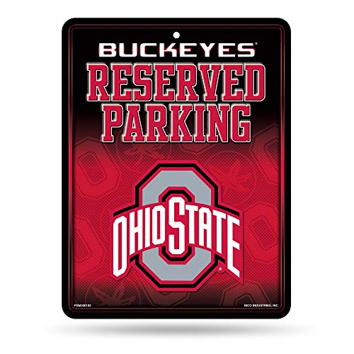 Rico Industries NCAA Ohio State Buckeyes 8.5-Inch by 11-Inch Metal Parking Sign Décor