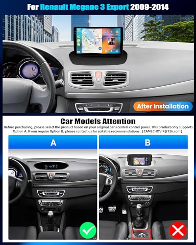 Autoradio CarPlay Renault Megane 3 CAMECHO Android 15 GPS 9 Pouces