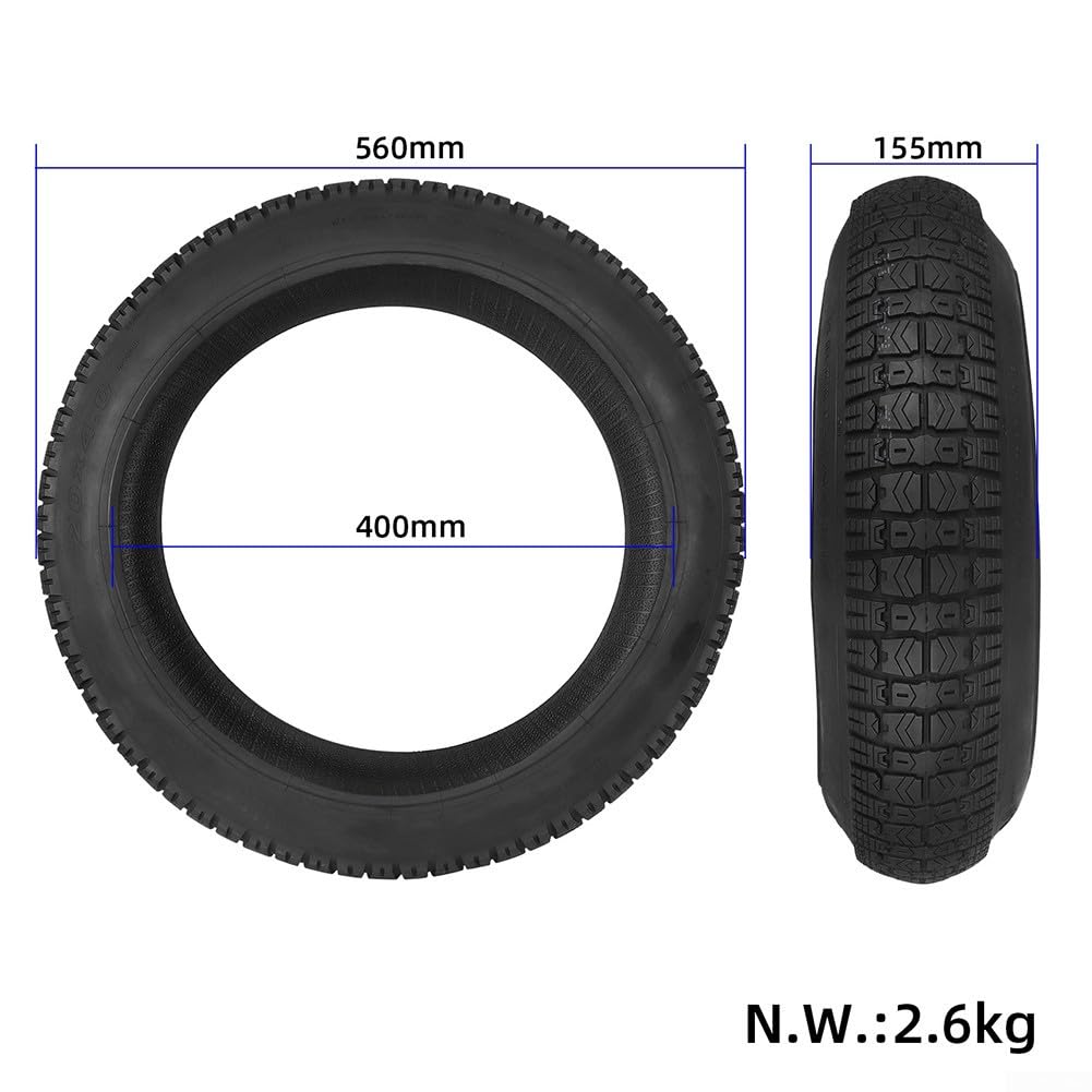 20 x 4.0 para neumático de bicicleta de montaña con agarre superior de 20 x 4.0 para | Goma resistente a la abrasión, construcción duradera, soporta terrenos difíciles, uso prolongado, acabado negro