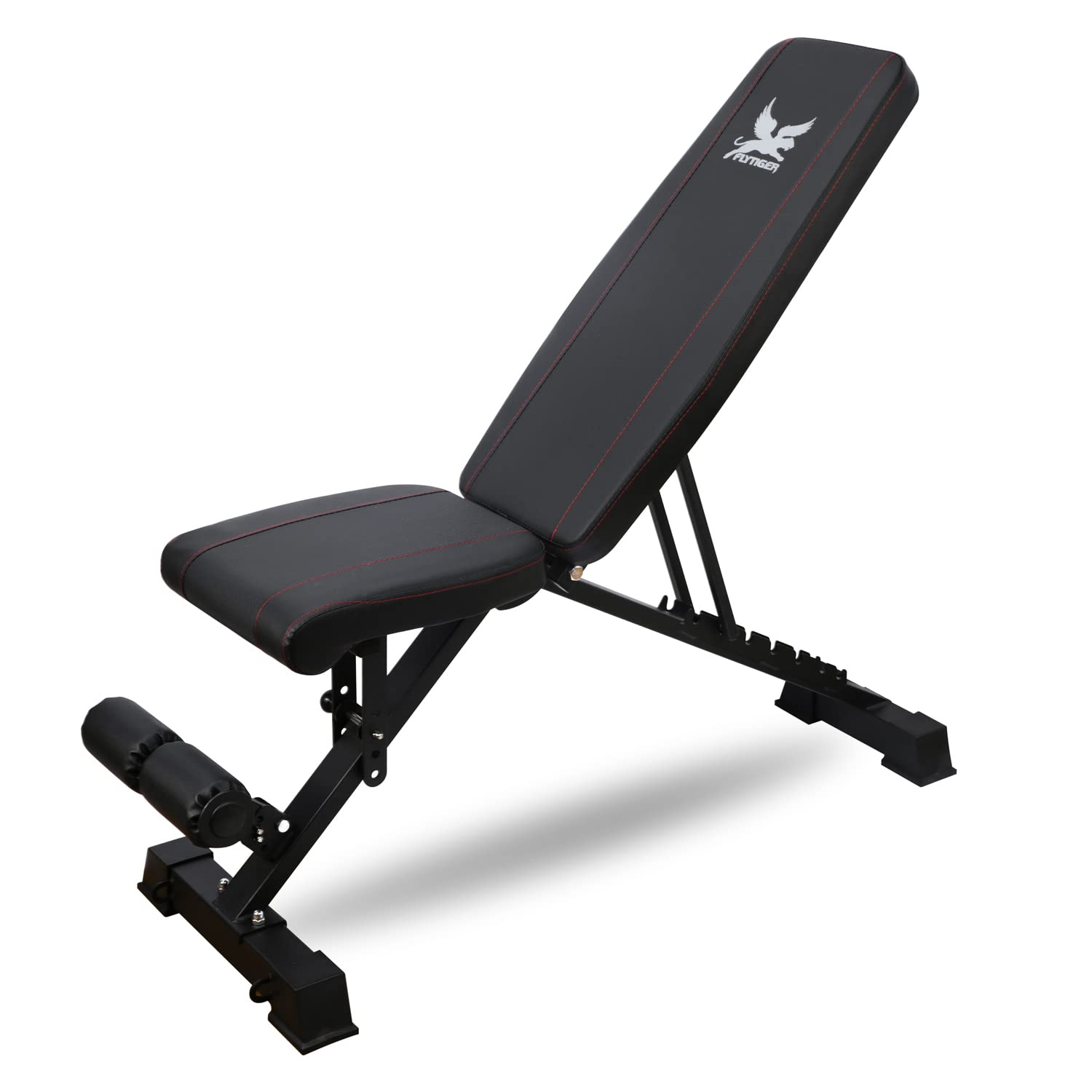 Weight Bench Adjustable Strength Training Workout Benches Foldable Work Out Incline Bench Set for Home Gym Weight Lifting Dumbbell Exercise Full Body Workout with Resistance Rope