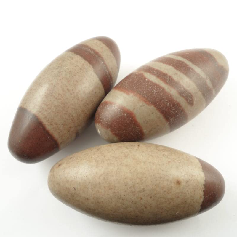 Set of Three Small Pocket Size Shiva Lingam Tumbled - Healing Stone - Crystal Healing
