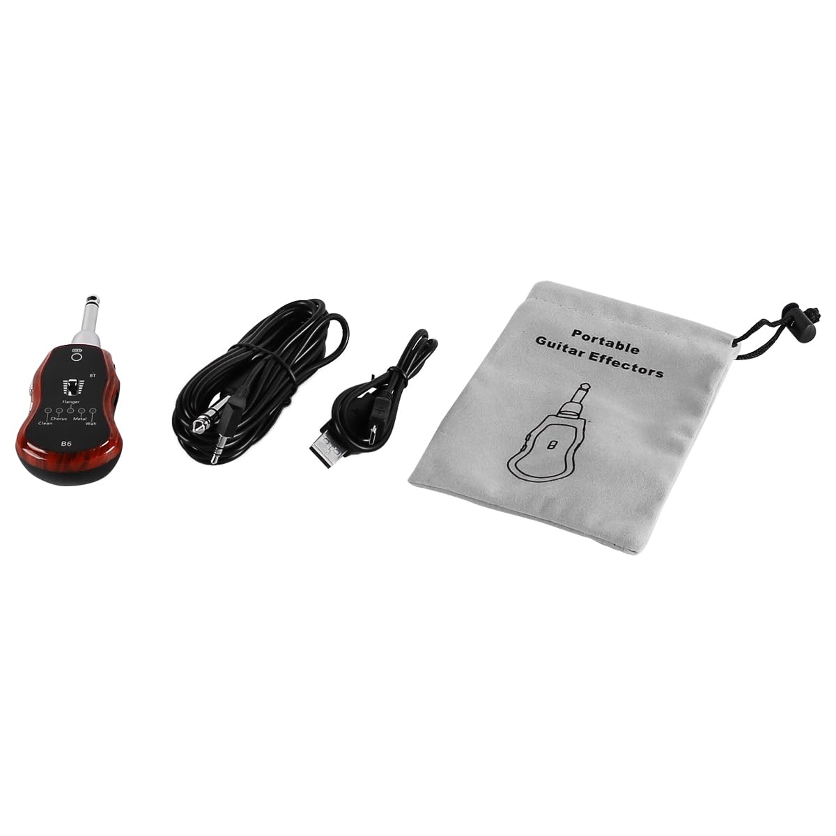 Alnicov Mini Guitar Amplifier with Headphone Jack Rechargeable Pocket-Sized Bluetooth Receiver Clean Chorus Effect Compact Sound System for Practice and Performance