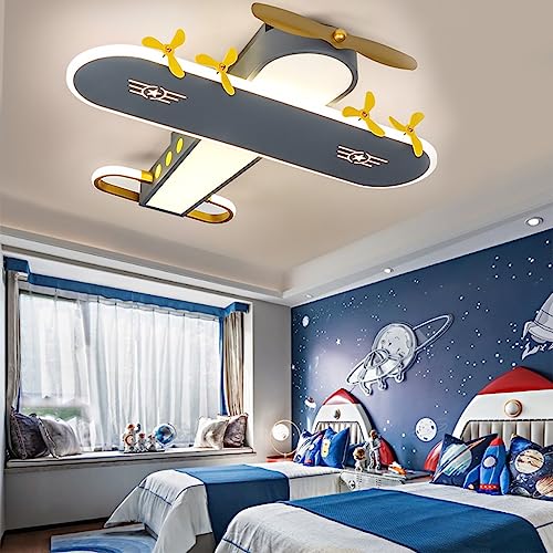 ENXING Kreativ Flugzeug Design LED Dimmbar Kind Deckenleuchte Junge...
