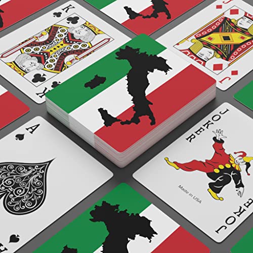 Naipes Poker Diseño Italia en Bandera Italiana miniatura 2