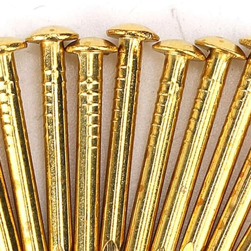 Clavos de Latón para Fijación Segura Fácil Instalación Hogar y Muebles Acabado en Latón Paquete de 100 Piezas Clavos Artesanales de Latón 15mm miniatura 3