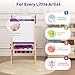 Belleur All-in-One Art Easel for Kids, Adjustable Double Sided Easel for Toddlers with Magnetic Whiteboard & Dry-Erase Chalk Board & Paper Roll, Child Painting Easel for Kid 2-8 Birthday Gift-Purple
