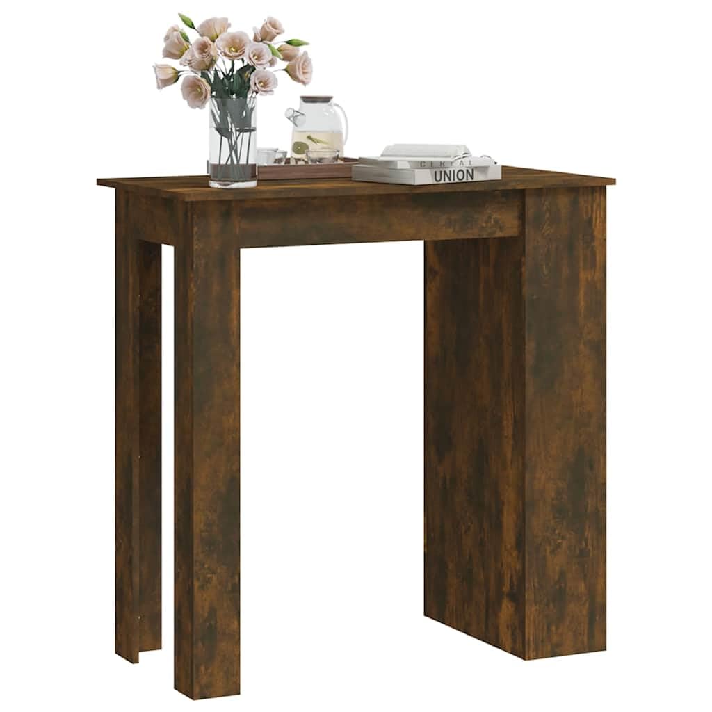 Tavolo da bar con ripiano in legno di quercia affumicato, 102 x 50 x 103,5