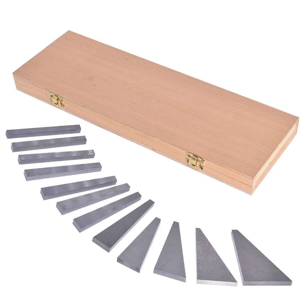 SOHNVWTGD 12Pcs Accuracy Angle Set Machinist Tool Angle Gauge 1/4°- 30°Lathes Milling Ground Gauge Angle Inspection Set