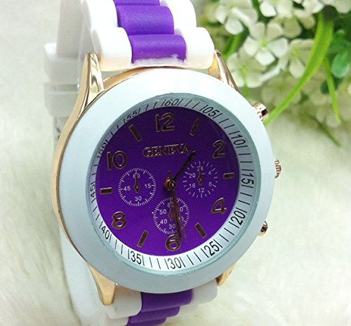 jellbaby Damen-Armbanduhr Korean Damen und Herren Uhren Hohl nicht maschinellen Uhren Studenten Casual Gürtel Quarzuhr violett