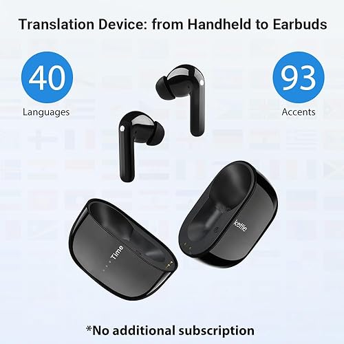 Miniatura 2 de Timekettle Auriculares traductores de idiomas M3, dispositivo traductor bidireccional con aplicación para 40 idiomas y 93 acentos en línea,