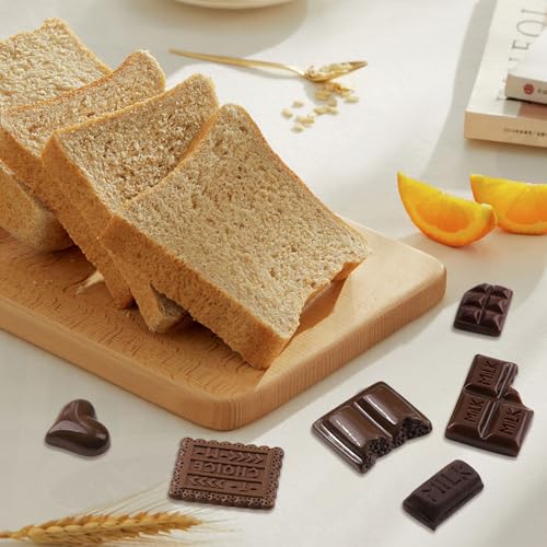 Calkkrer 60 Stück Künstliche Schokoladen, Simulation Schokolade, Resin Schokoladen Cabochons, Süßigkeiten Deko, Künstliche Süßigkeiten, Schokoladen Modell