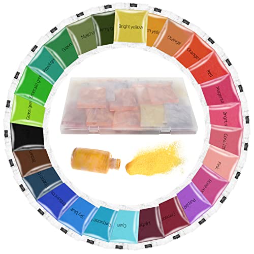 Tie Dye Powder, 26 Colors Dye Packets, Color Powder Packets Bright Fabric Dye, Tie Dye Party Supplies Suitable for Children and Adultsï¼ˆ26Pack,10G Per Packï¼‰