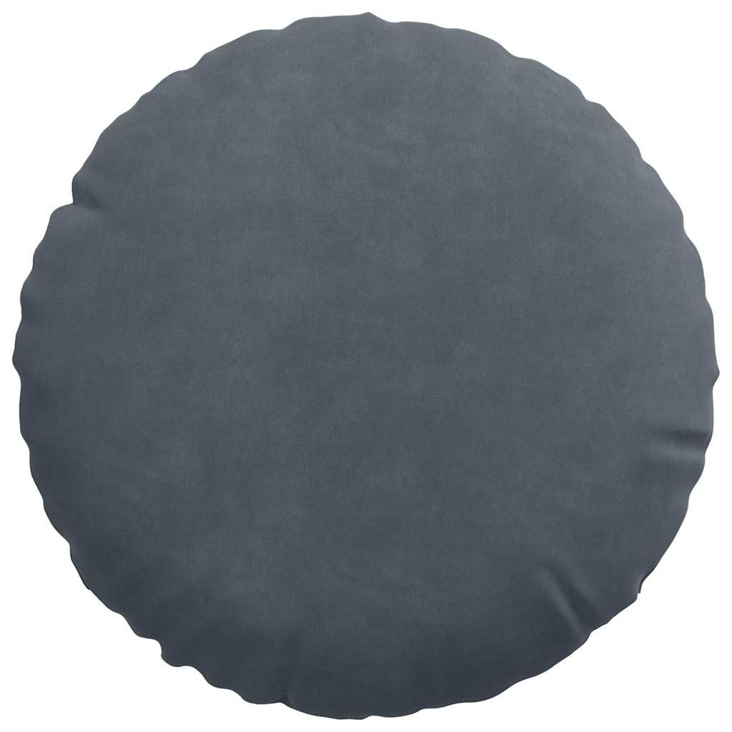 2 cojines de asiento de color gris oscuro, 30 x 13 cm de diámetro, terciopelo con cremallera, ergonómicos, suaves, para comedor, oficina, balcón, antideslizante, lavable, cojín acolchado