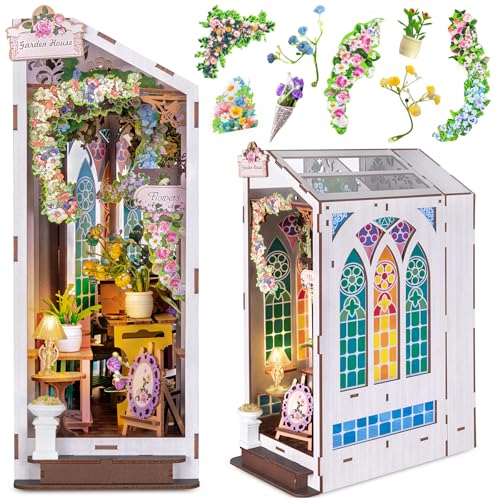 Ltteaoy DIY Book Nook-Kit de Construcción en Madera 3D Estilo Invernadero Natural con Luz LED,Casa en Miniatura para Lectores,Regalo Ideal para Adultos y Adolescentes(Casa de Flores) Ltteaoy DIY Book Nook-Kit de Construcción en Madera 3D Estilo Invernadero Natural con Luz LED,Casa en Miniatura para Lectores,Regalo Ideal para Adultos y Adolescentes(Casa de Flores)