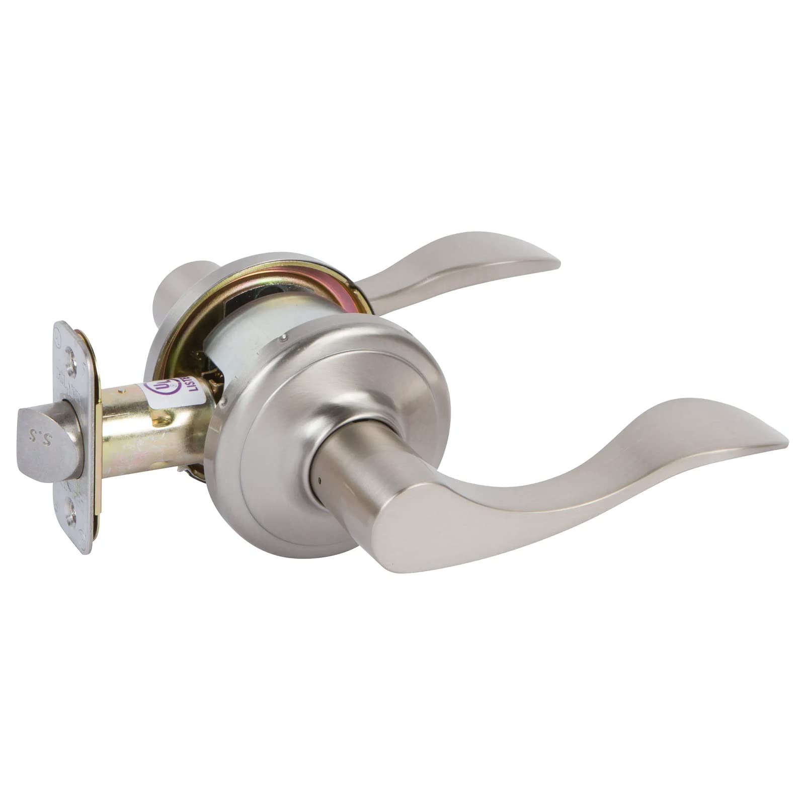Poignée de porte design Lashbrook Delaney Hardware fini nickel satiné pour hall