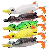 Darhoo 5 PCS Fishing Lures,Topwater Snakehead Soft Duck Fishing Lures Baits, Duck Fishing Lure Kit...