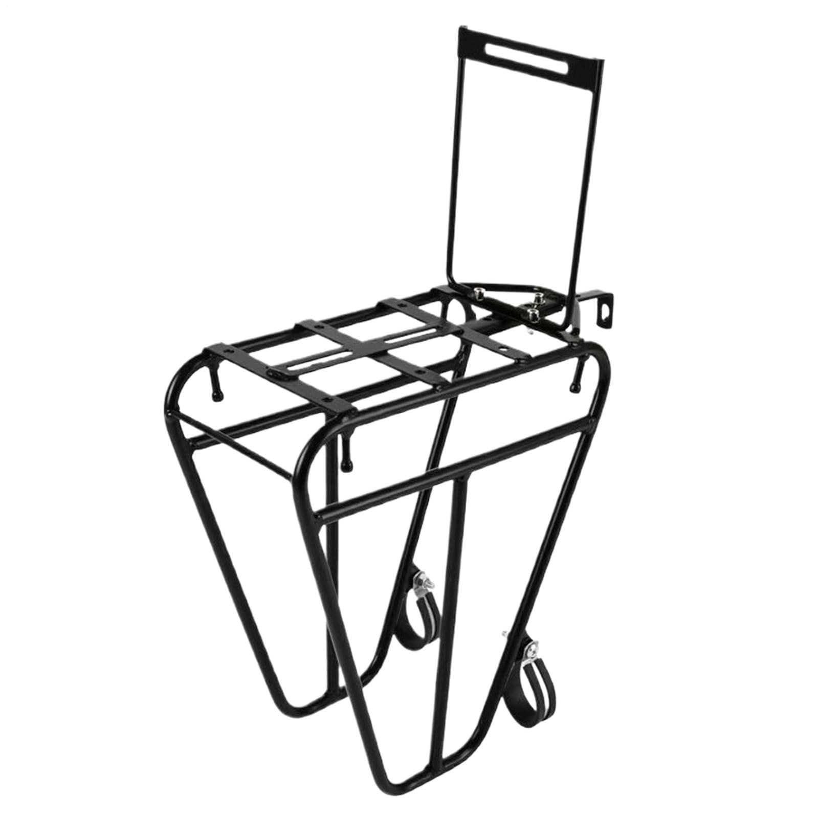 Bike Racks - Front Bike Rack | bicyccle Front Carrier Rack | Bike Cargo Rack | Cycling Equipment Stand | Steel Mount Luggage Cargo Carrier for Sports Outdoors Picnics Garage Storage