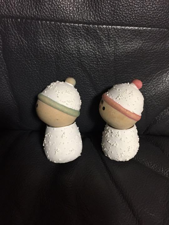 Amazon.co.jp: 丸山峰月 こけし 雪っ子 2体セット 近代こけし : 文房具