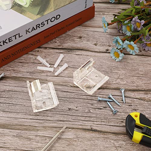 2 Pcs Cordless Shade Bracket 2 Pcs Pvc Cordless Window Blind Brackets Honeycomb Cellular & Pleated Shades Brackets Cordless Blinds Headrail Fits Holder #TOP6