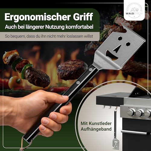 Waldstrom® 8-in-1 Grillspachtel Multitool I Grill Zubehör Set mit inklusive Grillschürze - ideales BBQ Geschenk für Männer I… – Ansicht 6