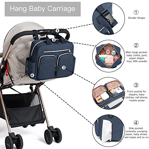 Kono Baby Changing Bag, Multifunction Nappy Bags, Hospital Maternity Tote Handbag - Image 4