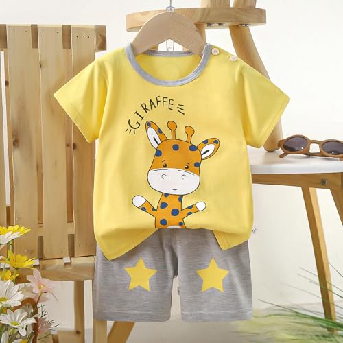 Toddler Boys Kids Clothes Dinosaur Printed Short Sleeve Crewneck Shirts and Shorts Sets Summer Soft 2 Piece Outfits3