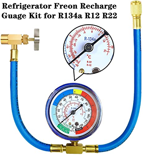 image for FANOVO R134A Refrigerator Freon Recharge Hose Kit, R134A AC Refrigeran